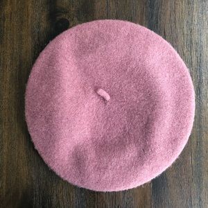 Pink Beret 100% Wool